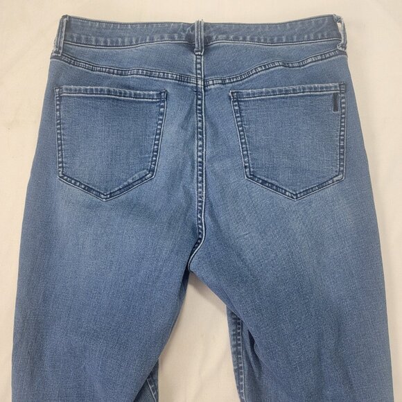 Vintage X America Women's Blue Denim Jeans Button Up High Rise Skinny Ankle 10 - Picture 6 of 10